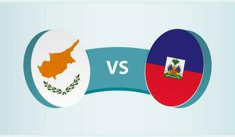 Cipro contro Haiti, squadra gli sport concorrenza concetto. vettore