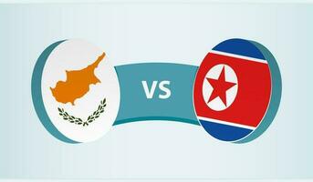 Cipro contro nord Corea, squadra gli sport concorrenza concetto. vettore