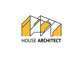 architettura logo modello, vero tenuta icona moderno edificio vettore