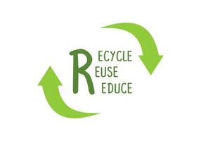 riciclare riutilizzo ridurre ambientale consapevolezza bandiera manifesto vettore