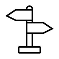 icona di stile della linea del segnale della guida della freccia vettore