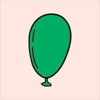 verde cartone animato Palloncino vettore