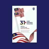 Malaysia indipendenza giorno design modello vettore