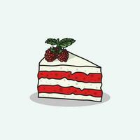 rosso bacca torta illustrazione vettore