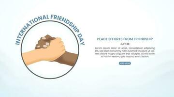 internazionale amicizia giorno sfondo con tremante mani vettore