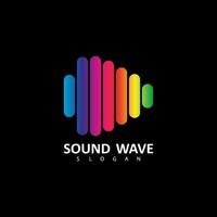 suono onda illustrazione logo vettore icona modello. Audio colorato onda logo. vettore equalizzatore elemento