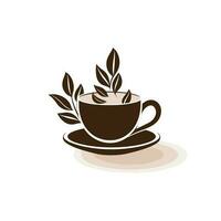 caffè tazza vettore logo disegno, premio caffè negozio logo. bar boccale icona,