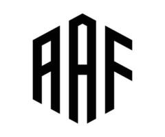 poligono aaf lettera logo design vettore modello