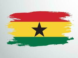 spazzola dipinto bandiera di Ghana vettore
