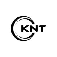 knt lettera logo design nel illustrazione. vettore logo, calligrafia disegni per logo, manifesto, invito, eccetera.
