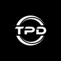 tpd lettera logo design nel illustrazione. vettore logo, calligrafia disegni per logo, manifesto, invito, eccetera.