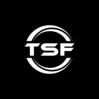 tsf lettera logo design nel illustrazione. vettore logo, calligrafia disegni per logo, manifesto, invito, eccetera.