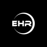 ehr lettera logo design nel illustrazione. vettore logo, calligrafia disegni per logo, manifesto, invito, eccetera.