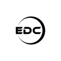 edc lettera logo design nel illustrazione. vettore logo, calligrafia disegni per logo, manifesto, invito, eccetera.