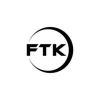 ftk lettera logo design nel illustrazione. vettore logo, calligrafia disegni per logo, manifesto, invito, eccetera.