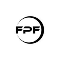 fpf lettera logo design nel illustrazione. vettore logo, calligrafia disegni per logo, manifesto, invito, eccetera.