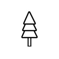 icona di stile della linea della natura della pianta del pino vettore