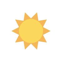 icona di stile piatto sole estivo vettore