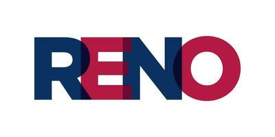 reno, Nevada, Stati Uniti d'America tipografia slogan design. America logo con grafico città lettering per Stampa e ragnatela. vettore