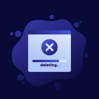 eliminazione File e cancellando dati vettore design