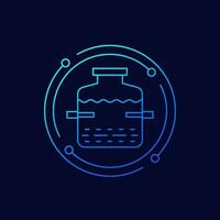 settico serbatoio icona, fogna sistema linea vettore