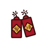 decorazione delle candele di capodanno cinese vettore