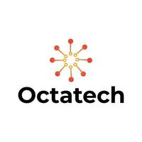 octatech minimo logo design vettore