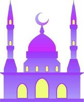 moschea vettore illustrazione. brillante moschea icona per cartello e simbolo di musulmano culto posto. moschea pendenza icona di Islam religione e musulmano fede. posto di musulmano per pregare