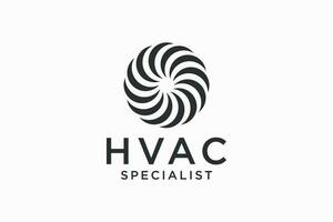 HVAC logo disegno, riscaldamento ventilazione e aria condizionata, HVAC logo imballare modello collezione. vettore