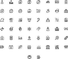 vettore di Natale icona impostare. Perfetto per utente interfaccia, nuovo applicazione.