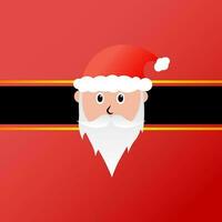 Santa claus, indossare occhiali, un' bianca barba e indossare un' Natale cappello, rosso, bianca, nero e oro vettore