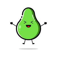 avocado personaggi con divertente e carino espressioni nel piatto design stile vettore