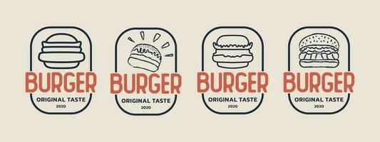 hamburger originale gusto Vintage ▾ distintivo logo vettore illustrazione