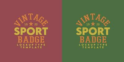 Vintage ▾ sport distintivo logo design vettore