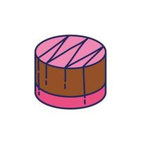 icona isolata di pasticceria torta dolce vettore
