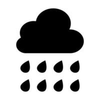 pioggia vettore glifo icona per personale e commerciale uso.
