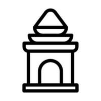 tempio vettore di spessore linea icona per personale e commerciale uso.