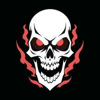 cranio portafortuna logo per sport. cranio maglietta design. cranio logo. cranio etichetta vettore