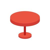 icona isolata di mobili da tavolo circolare in legno vettore