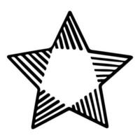scarabocchio schizzo stile di stella cartone animato mano disegnato illustrazione per concetto design. vettore