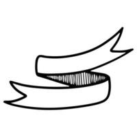 scarabocchio schizzo stile di nastro bandiera mano disegnato illustrazione. per concetto design. vettore