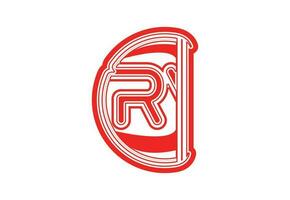 r lettera logo e icona design modello 04 vettore
