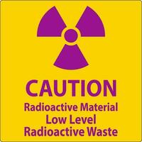 attenzione cartello radioattivo materiali, Basso livello radioattivo rifiuto vettore