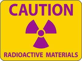 radioattivo Materiale cartello attenzione radioattivo materiale vettore