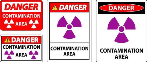 Pericolo radioattivo materiale cartello attenzione contaminazione la zona vettore