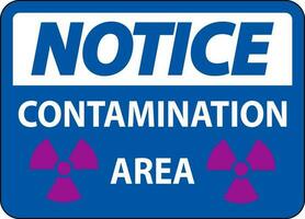 Avviso radioattivo materiale cartello attenzione contaminazione la zona vettore