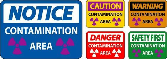 radioattivo materiale cartello attenzione contaminazione la zona vettore