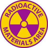 attenzione cartello radioattivo materiale la zona vettore