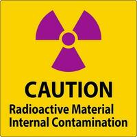 attenzione radiazione cartello radioattivo Materiale interno contaminazione vettore