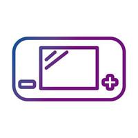 icona di stile sfumato portatile per console per videogiochi vettore